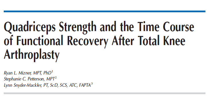 Quadriceps Study, Knee Replacement Quadriceps StudyQuadriceps Study, Knee Replacement