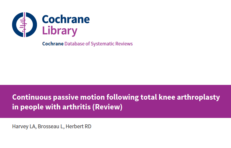 Cochrane CPM Study Cochrane CPM Study