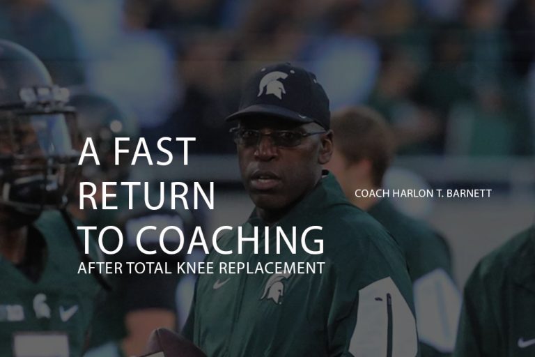 Harlon-Barnett Football Coach a Fast Return to Coaching after Knee Replacement